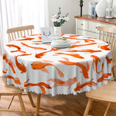 Lofaris Goldfish Spring Summer Party White Round Tablecloth